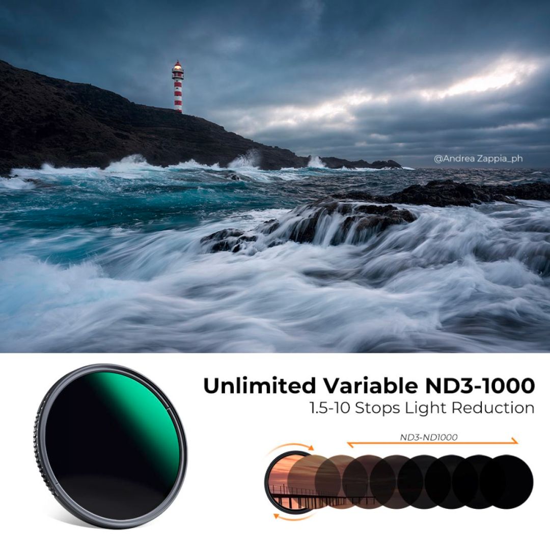 K&F Concept 52mm Variable ND Filter ND3-ND1000 (1.5-10 Stops) KF01.1831 - 2
